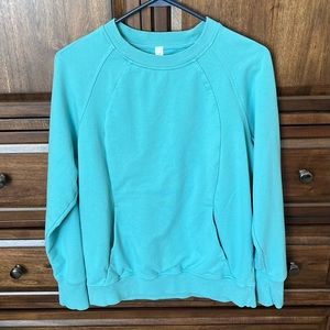 LULULEMON SCUBA CREW SWEATSHIRT TURQUOISE.  SZ.10